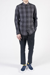Robert Geller Check Chest Pocket Shirt - Black