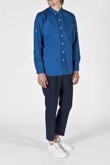 nonnative Dweller BD Shirt - Cotton Lawn Indigo Dyed Dark