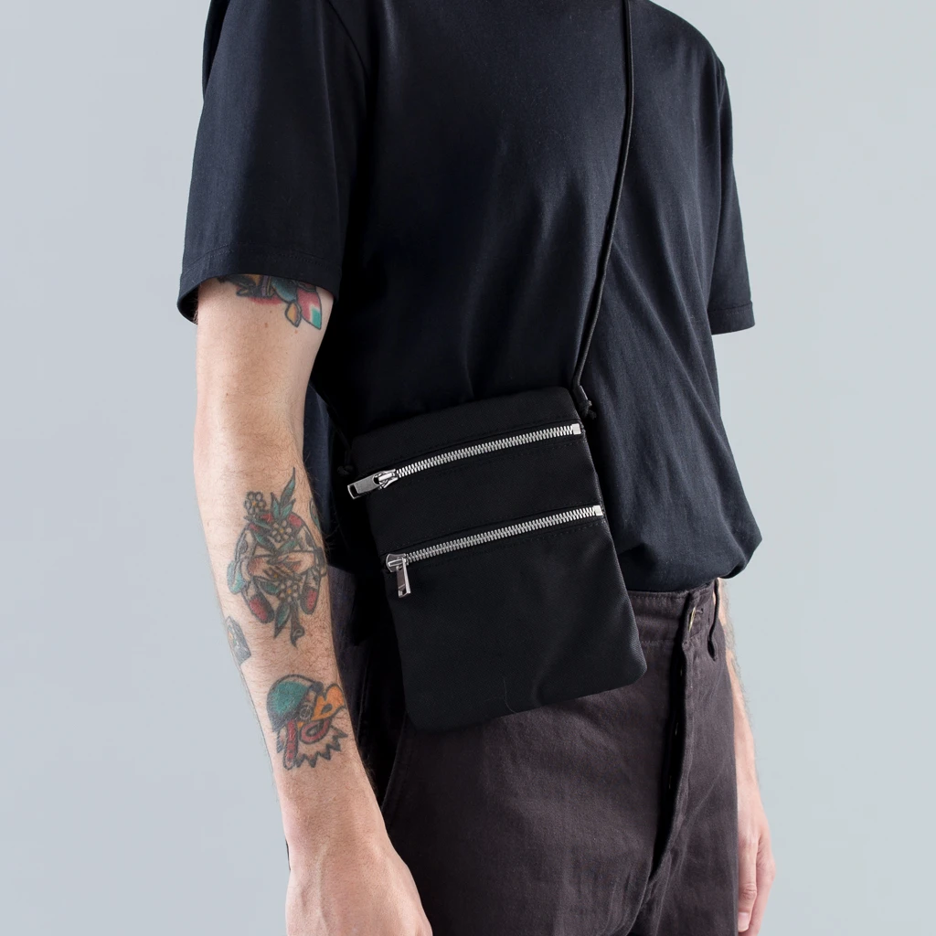 TOURIST SACOCHE NYLON OXFORD - BLACK